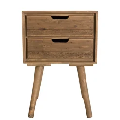 Chevet ANDY Scandi Bois 2 Tiroirs Sapin