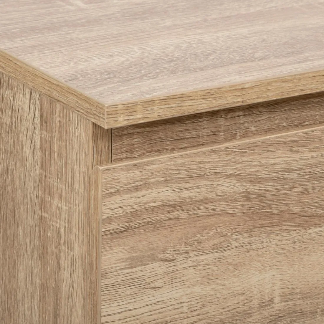 Chiffonier 5 tiroirs effet bois naturel