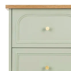 Chiffonnier Mohea Vert céladon 5 tiroirs