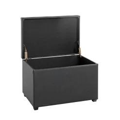 Coffre de rangement en similicuir avec assise rembourée
