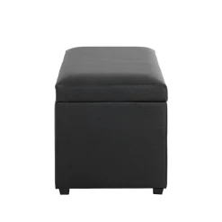 Coffre de rangement en similicuir avec assise rembourée
