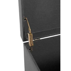 Coffre de rangement en similicuir avec assise rembourée