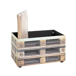 Coffre de rangement simili cuir motif