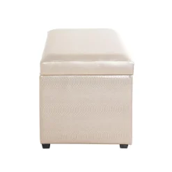 coffre de rangement simili cuir doré