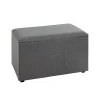 Coffre de rangement tissu anthracite