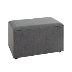 Coffre de rangement tissu anthracite