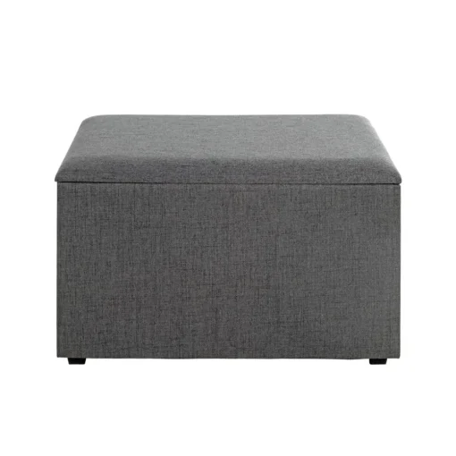 Coffre de rangement tissu anthracite