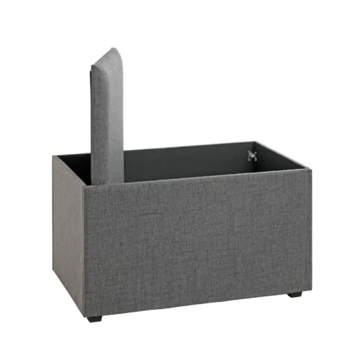 Coffre de rangement tissu anthracite