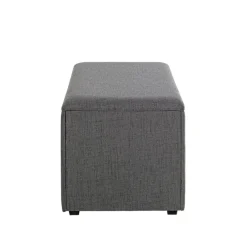 Coffre de rangement tissu anthracite