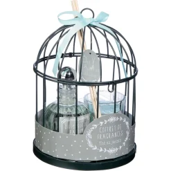 Coffret Cage Et Diffuseur Et Bougie D14 Cm Blanc