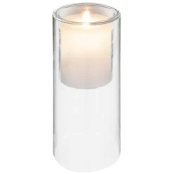 Coffret de 3 bougies LED double en verre