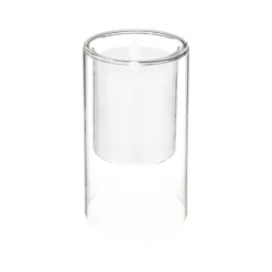 Coffret de 3 bougies LED double en verre