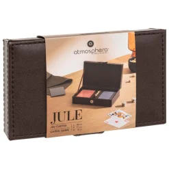 Coffret jeu de cartes Jule Marron