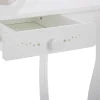 Coiffeuse + tabouret blanc