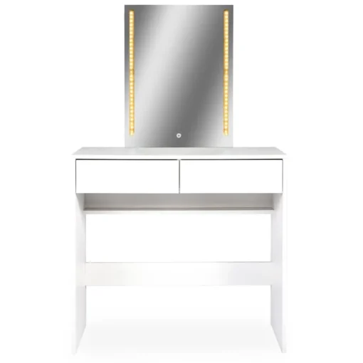 Coiffeuse avec miroir LED Talisma Blanc