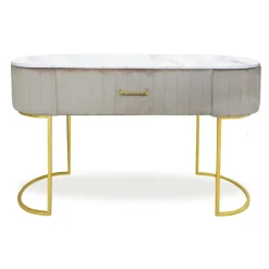 Coiffeuse Paloma 1 tiroir Velours Taupe
