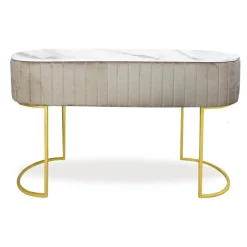 Coiffeuse Paloma 1 tiroir Velours Taupe