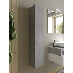 Colonne 1 Porte à poser coloris Béton Système Push Pull