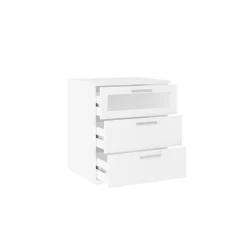 Commode à 3 Tiroirs Blanc SPARROW 2