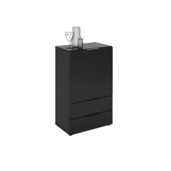 Commode 1 porte 2 tiroirs DARK 5 anthracite