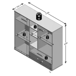 Commode 2 portes et 2 tiroirs PLETOU