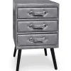 Commode 3 tiroirs Bardo Simili P.U. Gris