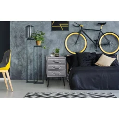 Commode 3 tiroirs Bardo Simili P.U. Gris