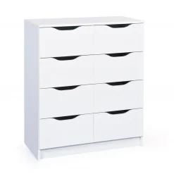 Commode 8 tiroirs Blanc MAURATI