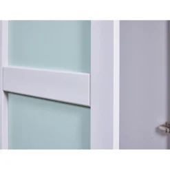 Commode 5 tiroirs Bois Massif Gris et Vert Sauge