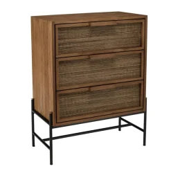 Commode 3 tiroirs en bois de teck recyclé