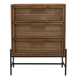 Commode 3 tiroirs en bois de teck recyclé