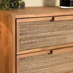 Commode 3 tiroirs en bois de teck recyclé
