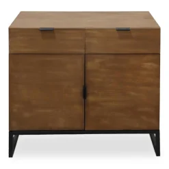 Commode 2 tiroirs et 2 portes battantes Panara Chêne Clair