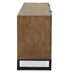 Commode 2 tiroirs et 2 portes battantes Panara Chêne Clair