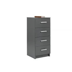 Commode 4 Tiroirs Gris Graphite ELENZIO