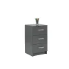 Commode 3 Tiroirs Gris Graphite ELENZIO