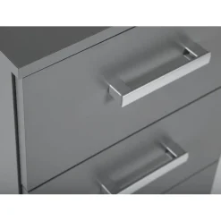 Commode 3 Tiroirs Gris Graphite ELENZIO