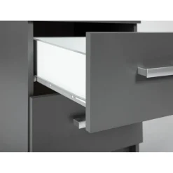 Commode 3 Tiroirs Gris Graphite ELENZIO