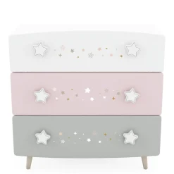 Commode 3 tiroirs étoiles