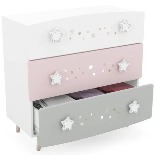 Commode 3 tiroirs étoiles