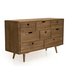 Commode ANDY Scandi Bois 8 Tiroirs Sapin