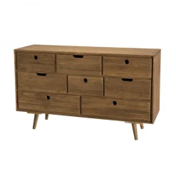 Commode ANDY Scandi Bois 8 Tiroirs Sapin