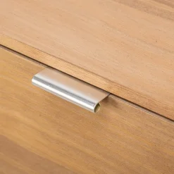 Commode Chambre Scandinave Bois 3 Tiroirs Rangement Marron