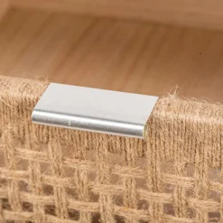 Commode Chiffonnier Scandinave en Bois 3 Tiroirs Bois Marron