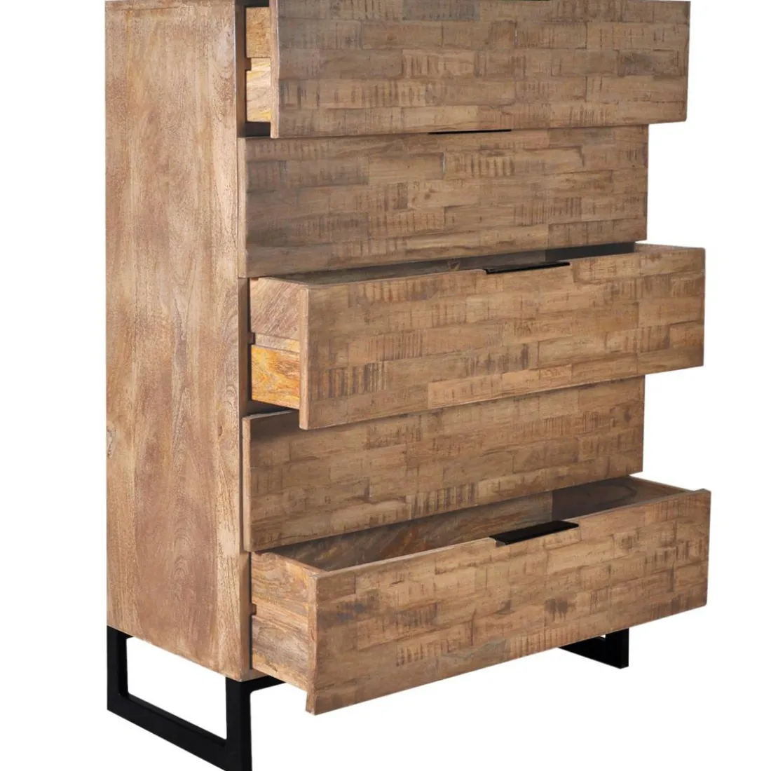 Commode Chêne Clair avec 5 tiroirs FEELY