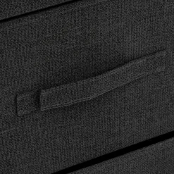 Commode de rangement 3 tiroirs en bois gris foncé