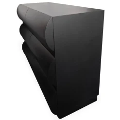 Commode design 6 tiroirs arrondis Mezade Noir