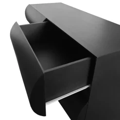 Commode design 6 tiroirs arrondis Mezade Noir