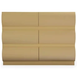Commode design 6 tiroirs arrondis Mezade Beige