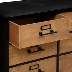 Commode Double 10 Tiroirs Baris Noir